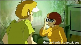 Scooby Doo Anime porn - Velma enjoys it in the rump