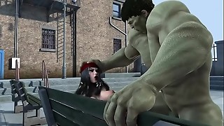 hulk and elektra porking