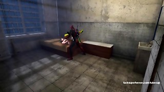 Deadpool and Rogue - Getting insane in the bedroom