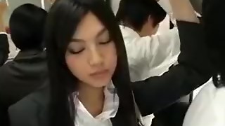 wild Chinese gal sexual abjection to a stud on teach
