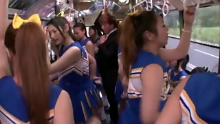 Asian Cheer Damsels In The Bus