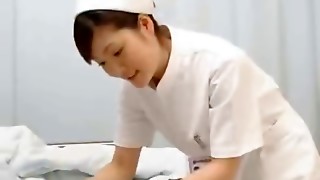Japanese nurse gives caring handjob to lucky patient